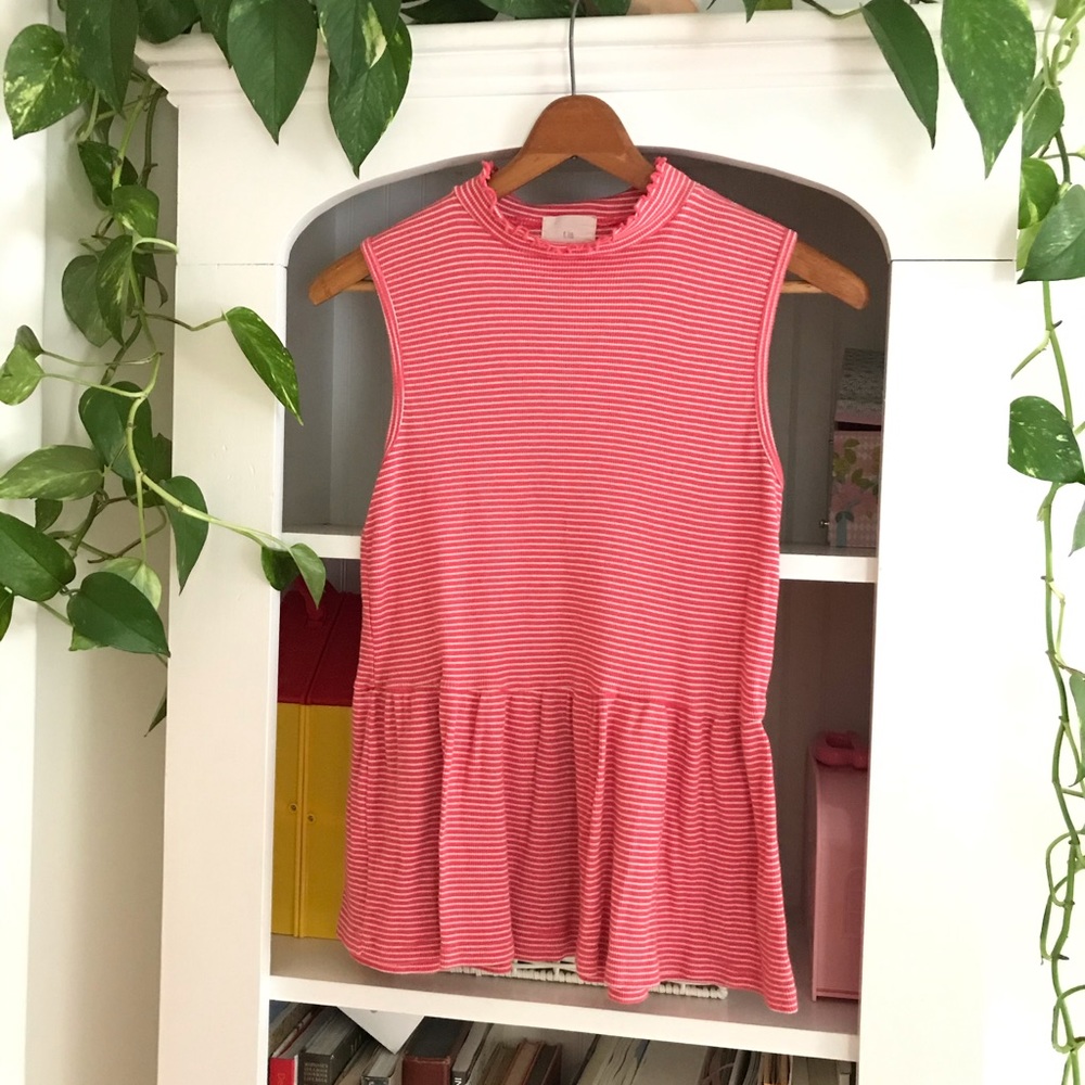 Anthropologie t.la Striped Peplum Tank